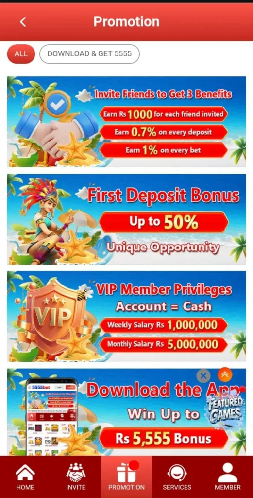 5555 bet game