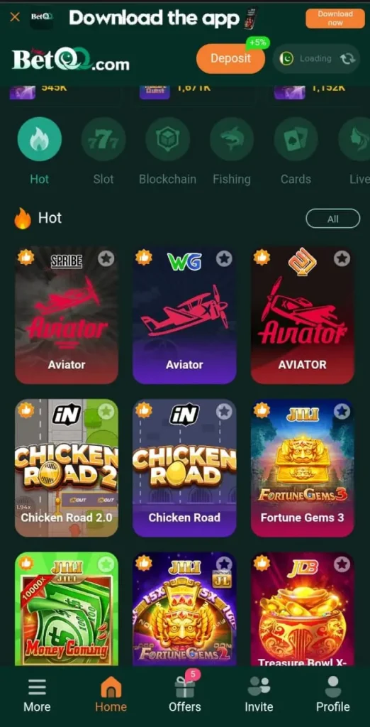 Betqq game lobby 